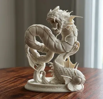 Figura decorativa: Escultura Inspirada en Magikarp & Gyarados — vista de referencia 5