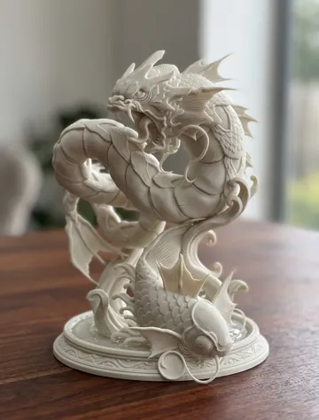 Figura decorativa: Escultura Inspirada en Magikarp & Gyarados — vista de referencia 3