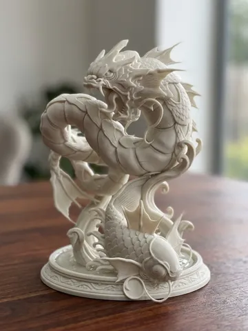 Figura decorativa: Escultura Inspirada en Magikarp & Gyarados — vista de referencia 2