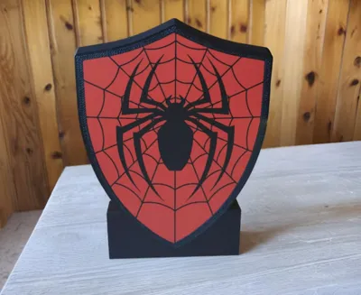 Spiderman Shield Lightbox - Free 3D Print Model - MakerWorld