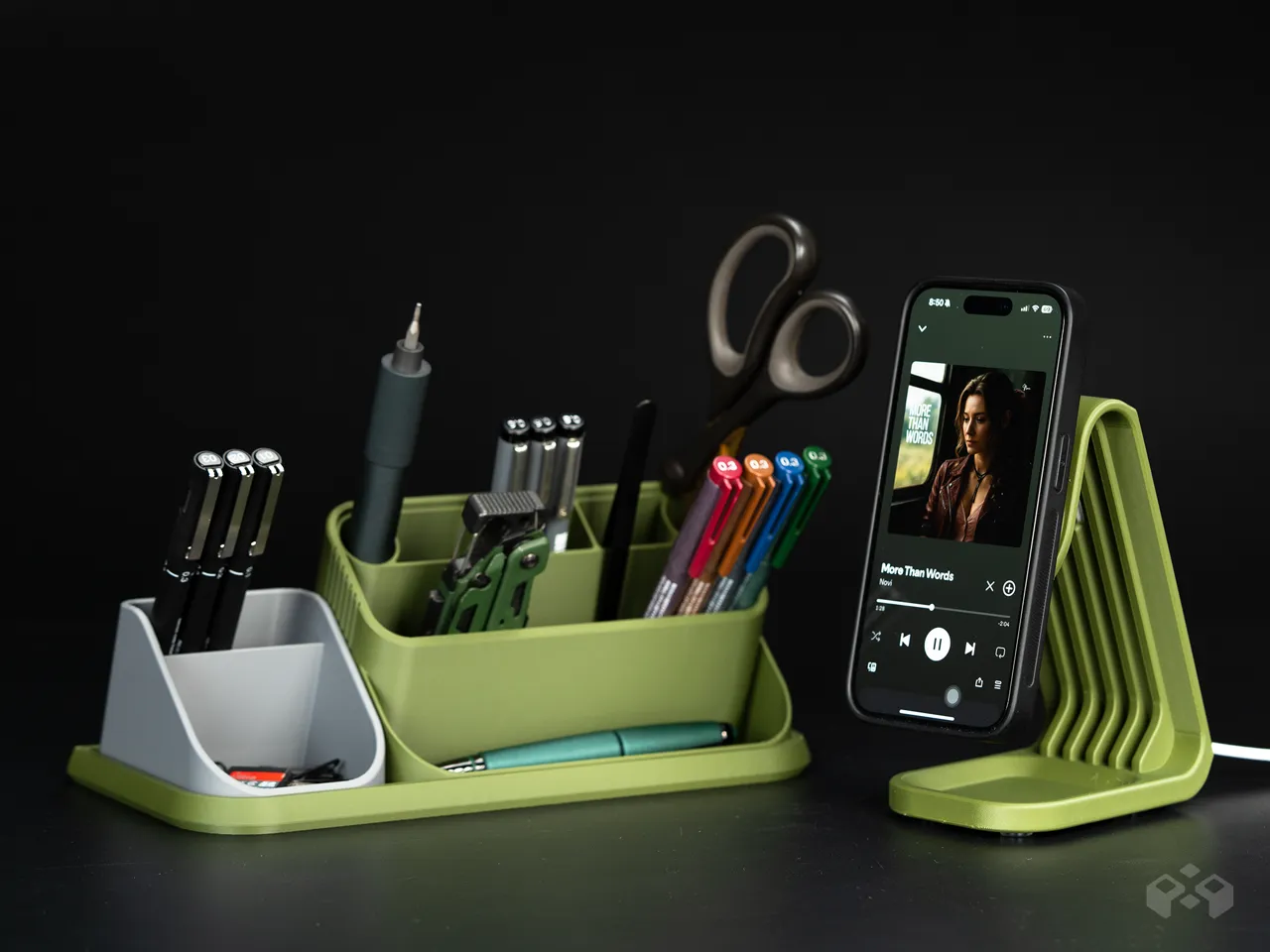 Modular Desk Organizer System|MagSafe Phone Stand view 2