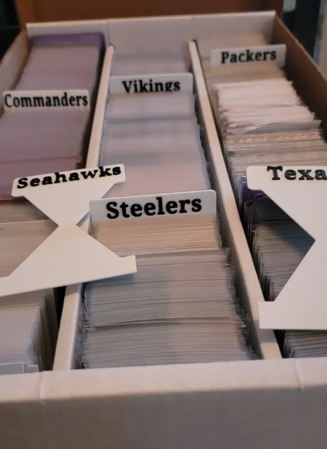NFL Football Trading Card Dividers (All Teams)