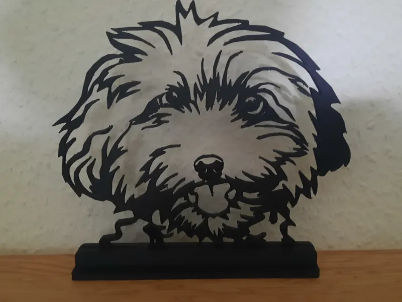 Bolonka zwetna Dog Silhouette with stand