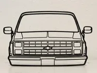 Déco murale 2D Chevrolet Squarebody K10 - vue avant — photo 2