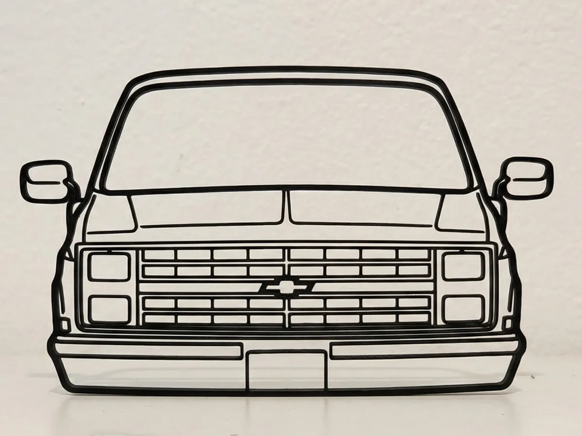 Déco murale 2D Chevrolet Squarebody K10 - vue avant