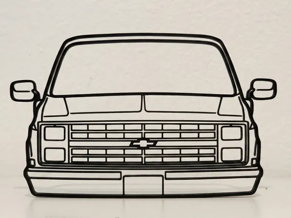 Déco murale 2D Chevrolet Squarebody K10 - vue avant