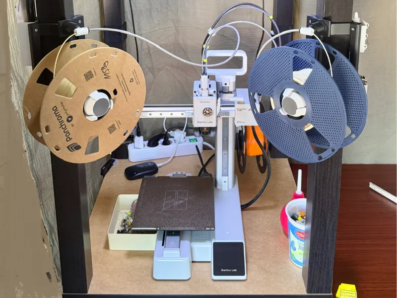 Spool holders for IKEA LACK - A1 Mini Setup