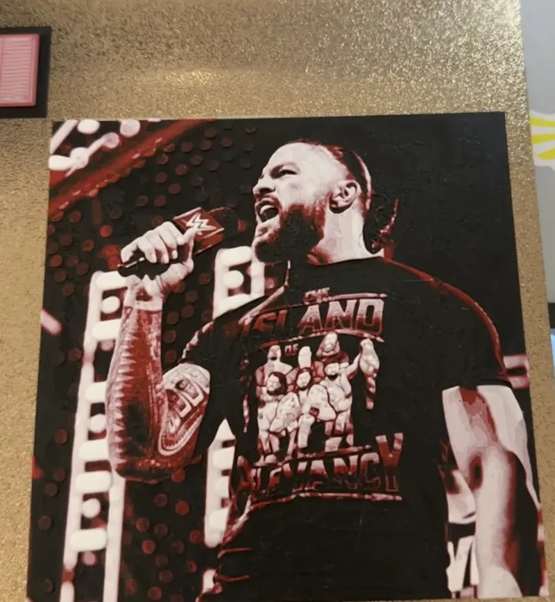 Roman Reigns filament painting