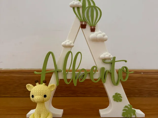 Personalized Giraffe Initial