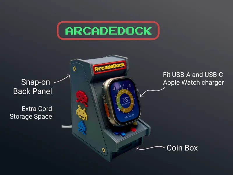 ArcadeDock - Retro Apple Watch Charger Stand