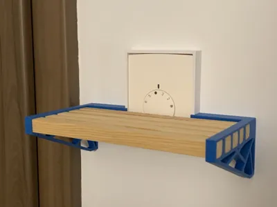 Modern Wooden Slat Shelf