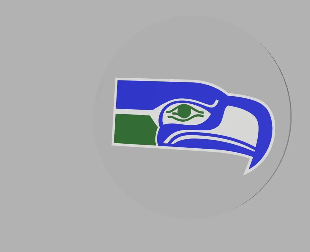 Seattle Seahawks Throwback Logo Coaster - Free 3D Print Model - MakerWorld