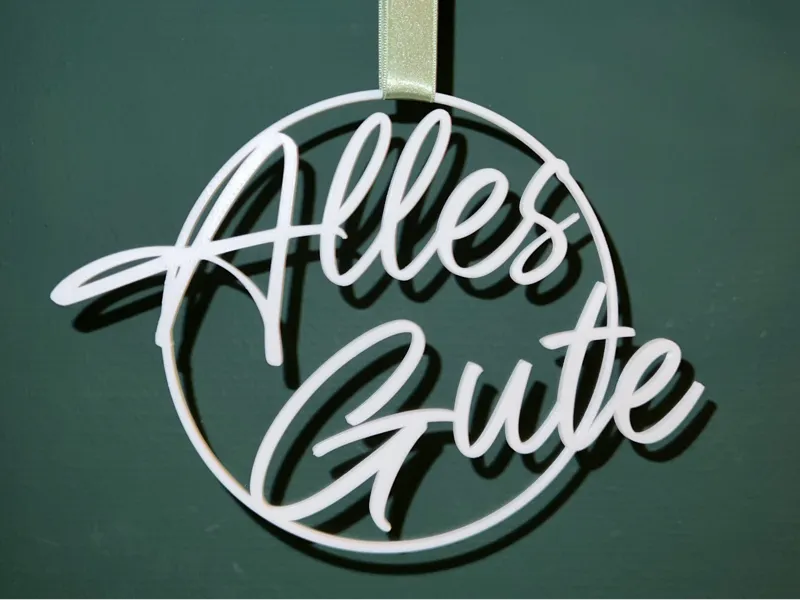 Deko Ring Schild Alles Gute