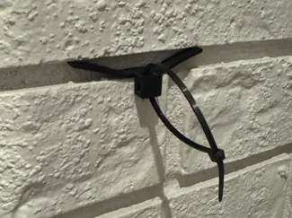 No drill brick mounting for cable ties