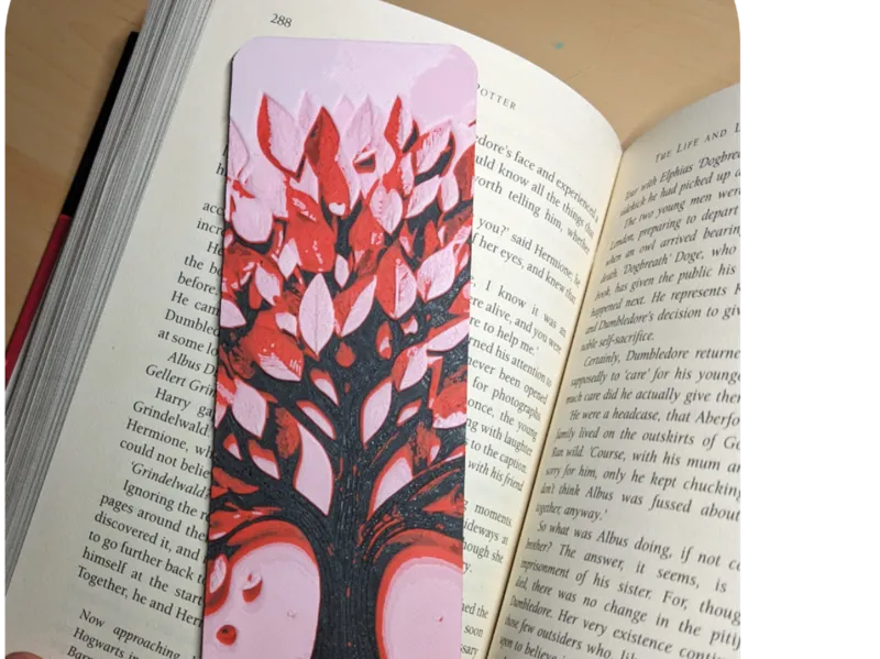 Tree hueforge bookmark