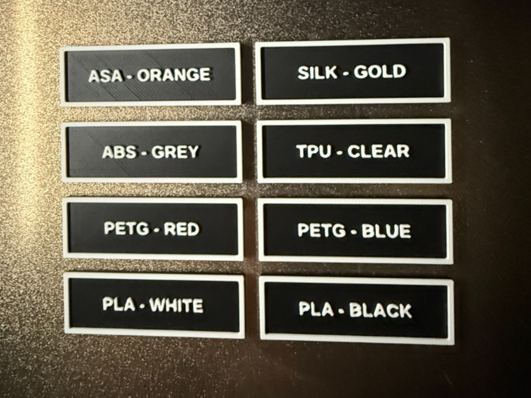 EDITABLE FILAMENT LABELS - PARAMETRIC 
