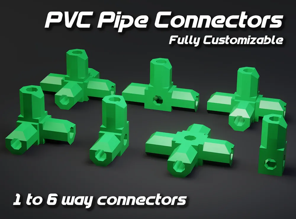 TinyWhoop Gates - Customizable PVC Pipe Connectors - Free 3D Print ...