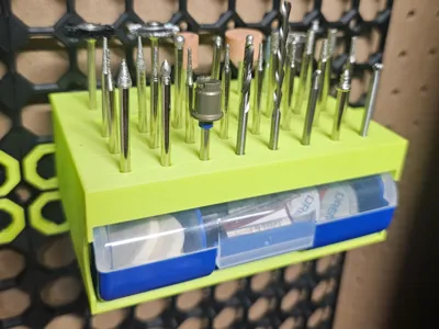 Multiboard Dremel Bit Holder with Case Storage