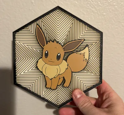 #133 Eevee Hex Wall Art