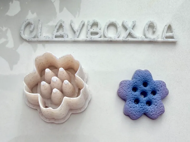 Cherry Blossom Button Cutter For Polymer Clay