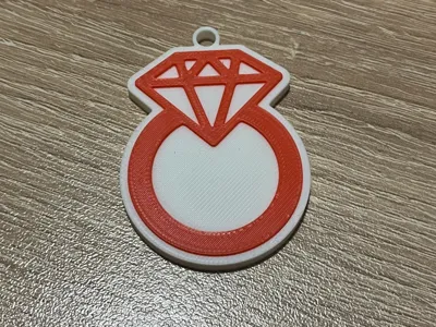 Diamond Ring NFC Keychain