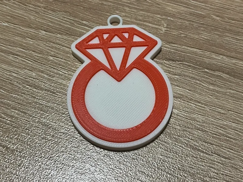Diamond Ring NFC Keychain