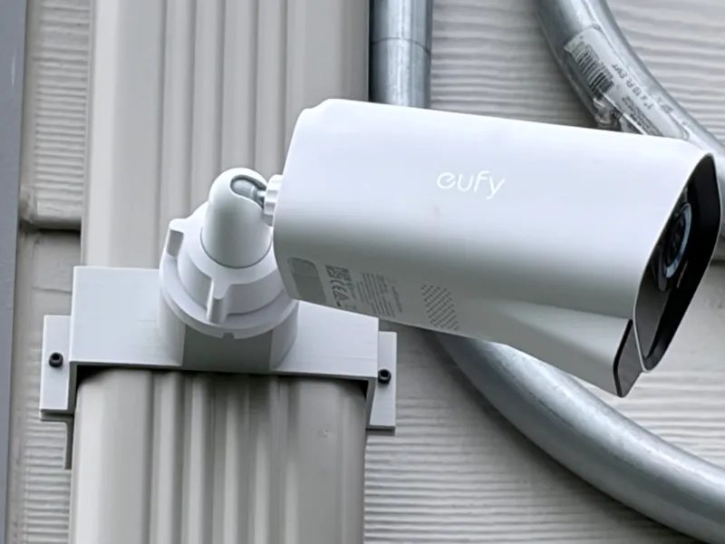 Rainwater Gutter Mount for Eufy S3 Pro Camera