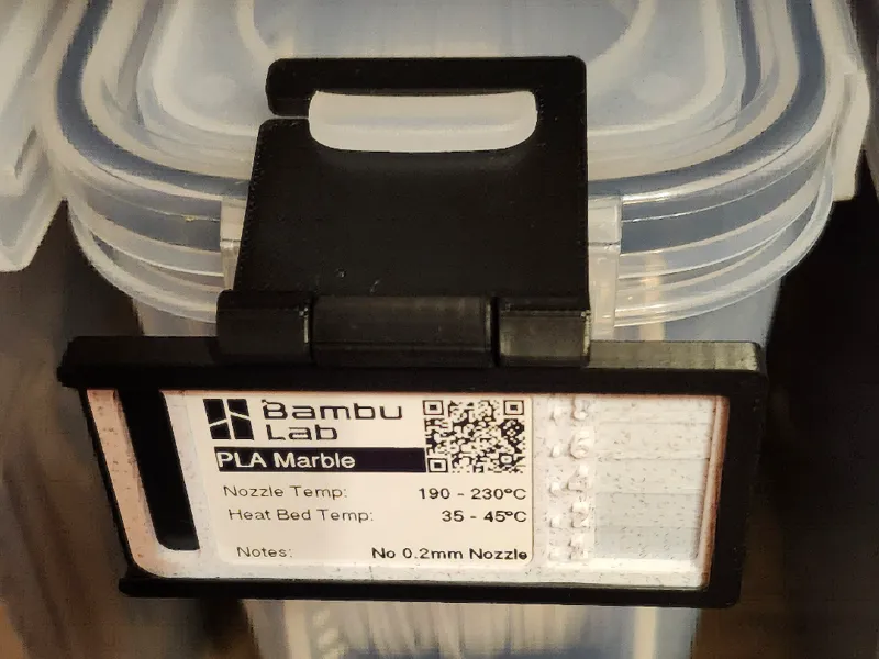 Clip On Label Holder (Print in Place, No Supports)