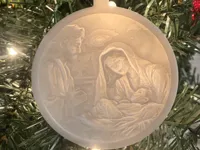 Ornement lithophanie crèche de Noël — photo 1