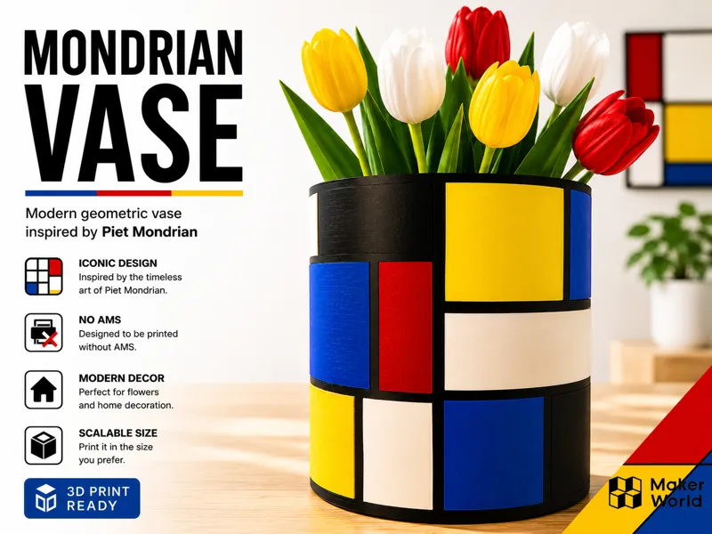 Mondrian Vase