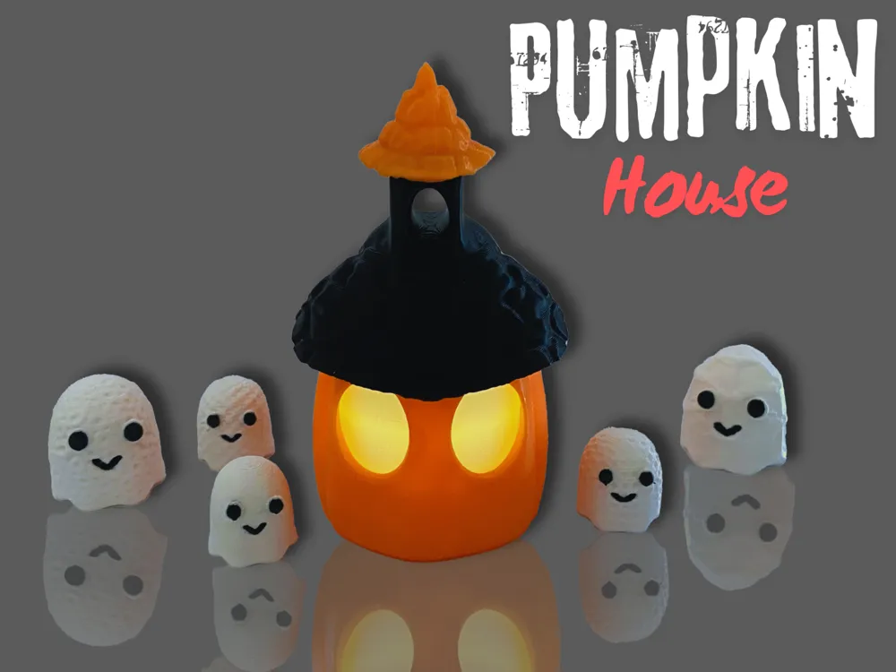 Pumpkin House (Lamp) by Crafted Creations - MakerWorld