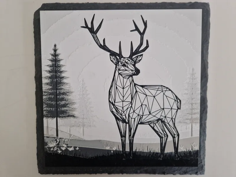 Hueforge deer | Hirsch Polygon