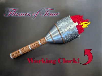 Flames of Time (Working Clock Torch)