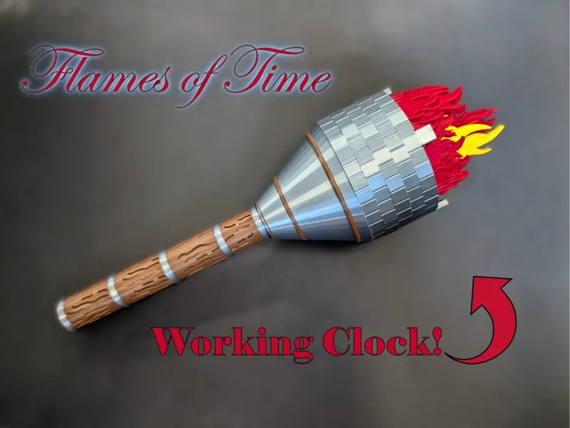 Flames of Time (Working Clock Torch)