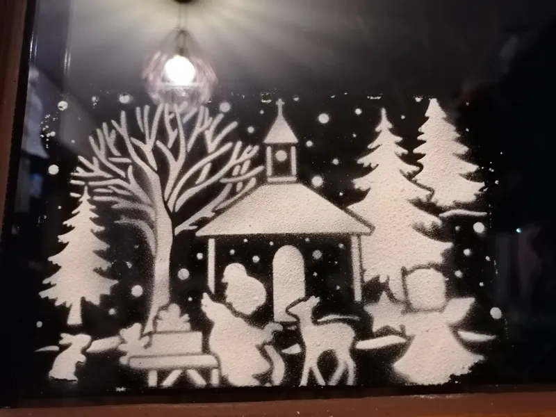 Wiederverwendbare Fenster Weihnachts Schablone 3