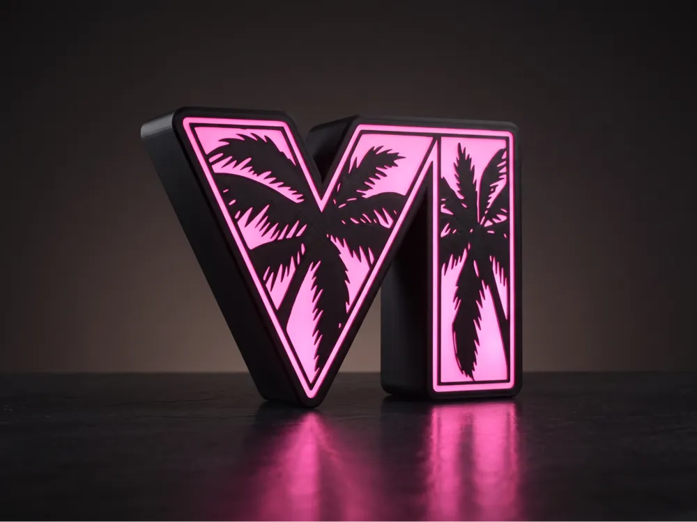 Accesorio de iluminación decorativa: CONTENT CREATORS GTA VI NEON. Referencia del modelo original.