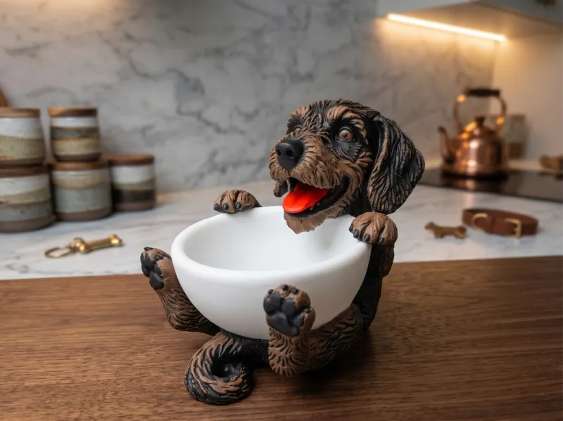 Colorful Dachshund Decorative Bowl / Key Holder