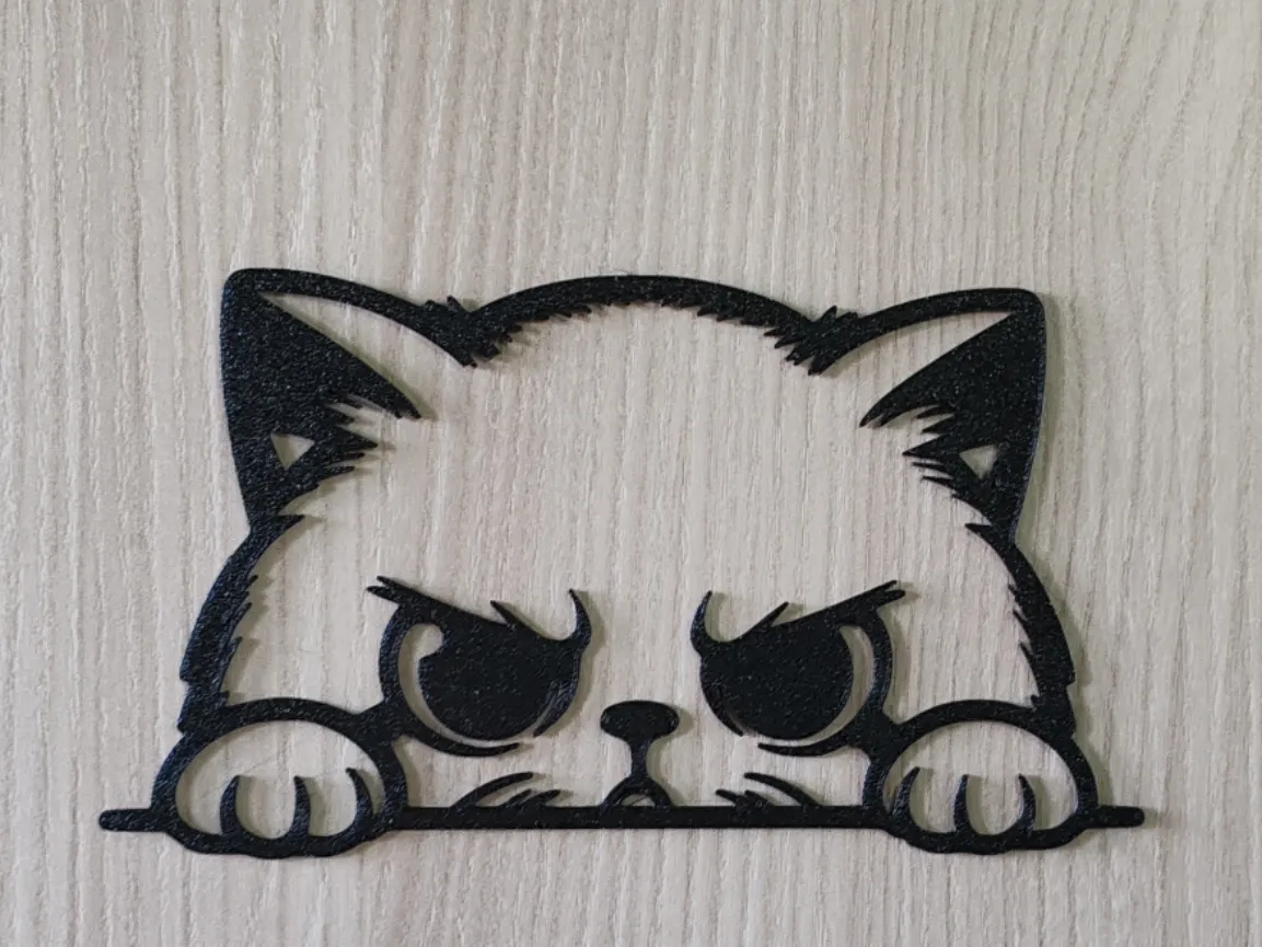 Décoration murale chat (chaton) grincheux