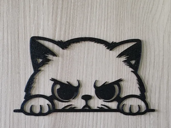 Décoration murale chat (chaton) grincheux