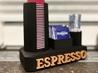 ESPRESSO Organizer für Kaffeebecher Rührstäbchen..
