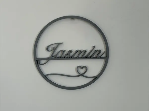 Enseigne prénom Jasmin à poser ou suspendre
