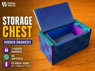 Storage Chest with Hidden Drawers. no suport