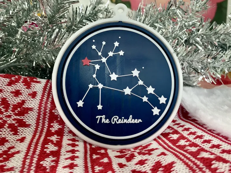 The Reindeer Constellation Christmas Ornament