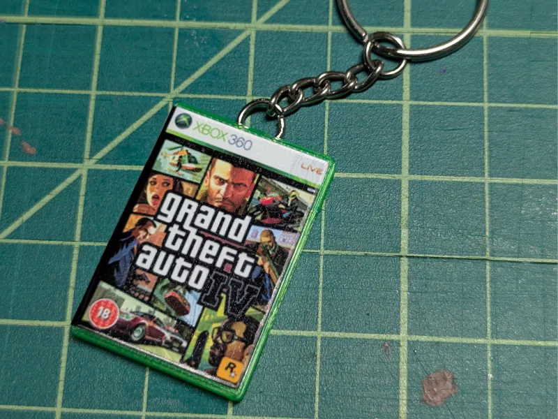 Mini Video Game Case Keychain