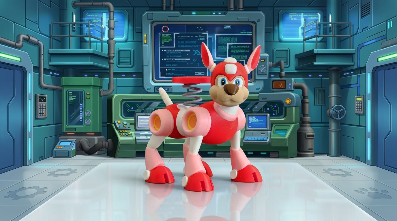 Miniatura 3 do modelo 3D Rush from Mega Man - Multi Part