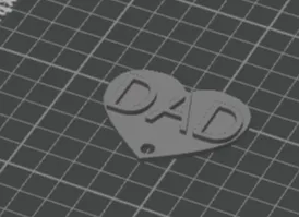 DAD heart keychain