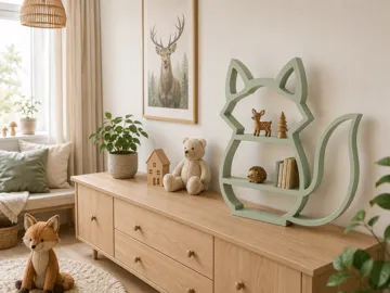 Estante o repisa: Cute Fox Kids Shelf – Tabletop or Wall Mounted — vista de referencia 5