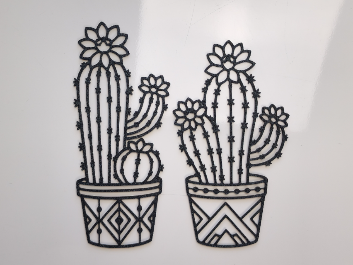 Cactus Wall Art Set Desert Plant Decor