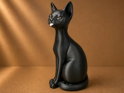 Grumpy Black Cat – Funny Mood Decor