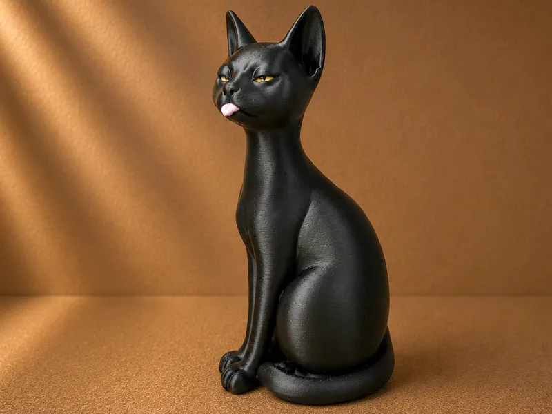 Grumpy Black Cat – Funny Mood Decor